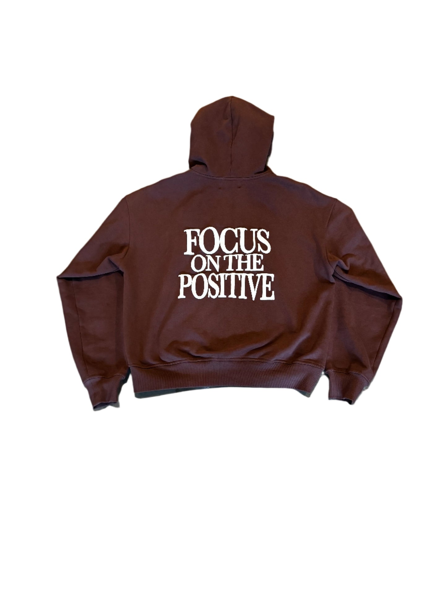 Focus On the Positive Brown Zip Up